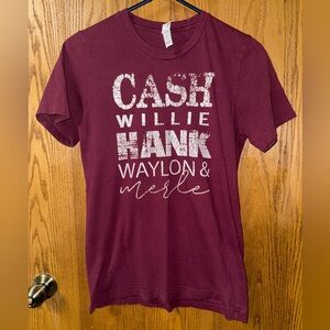 GAP Burgundy Graphic Crewneck Tee